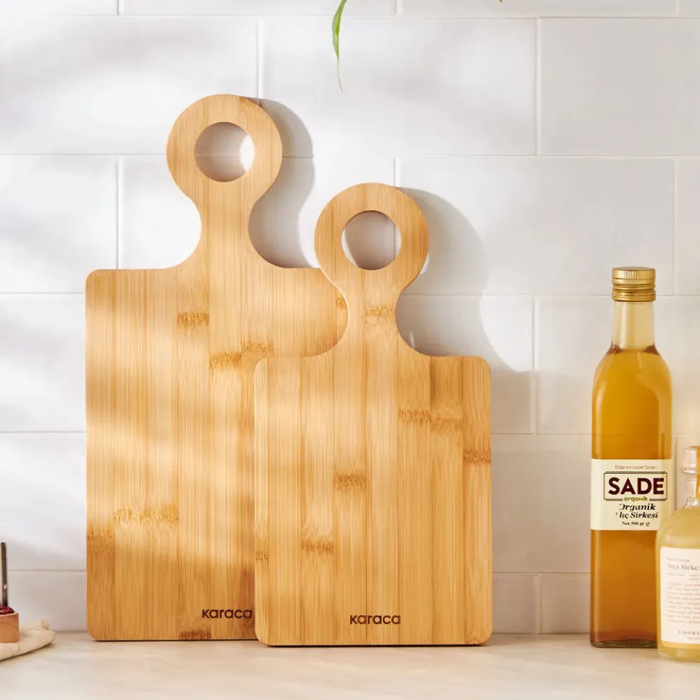 Karaca Dara 2 Piece Bamboo Chopping Board, Wood
