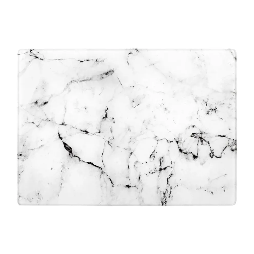 Karaca Deep Glass Chopping Board, 35cmx26cm, White