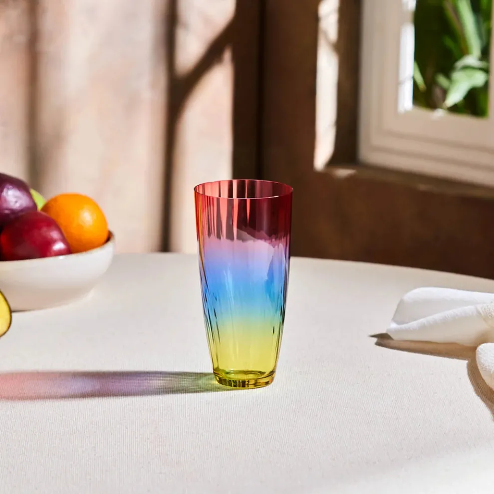 Karaca Dolce Red Highball Glass, 350ml, Red