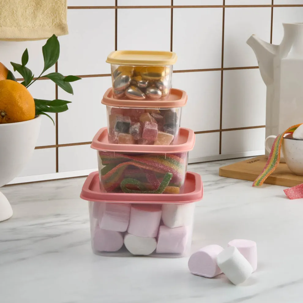 Karaca Dora Mini 4-Piece Storage Container Set, Multi