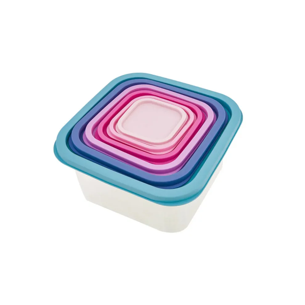 Karaca Dora Purple 6 Piece Storage Container Set, Multi