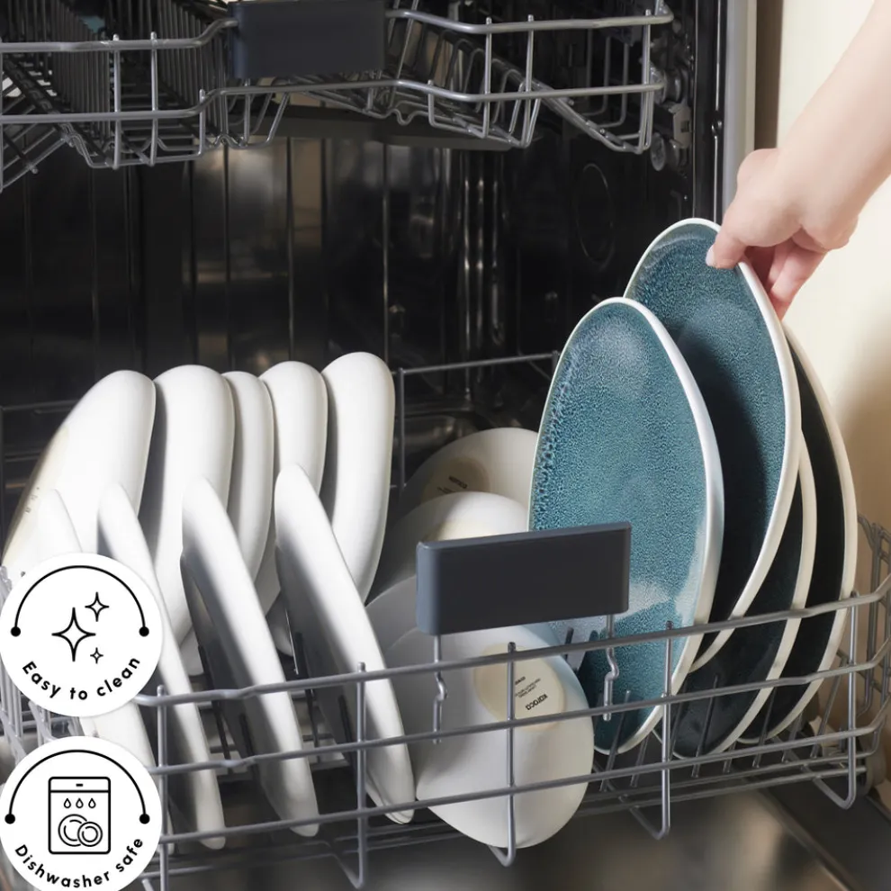 Karaca Earth Collection New Galactic Oscar Reactive Glaze 55-Piece Dinner Set for 12 People, Multi