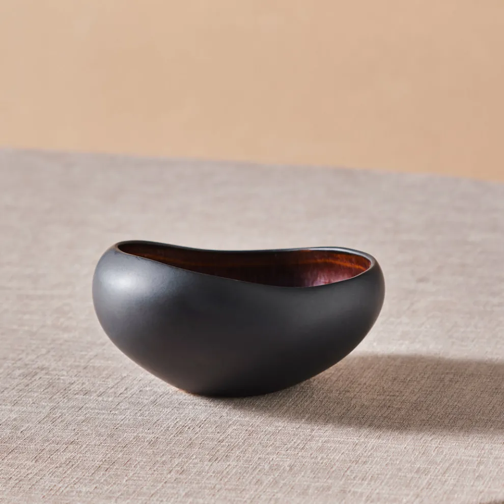 Karaca Earth Collection New Galactic Reactive Glaze Cereal/Soup Bowl, 15cm, Black