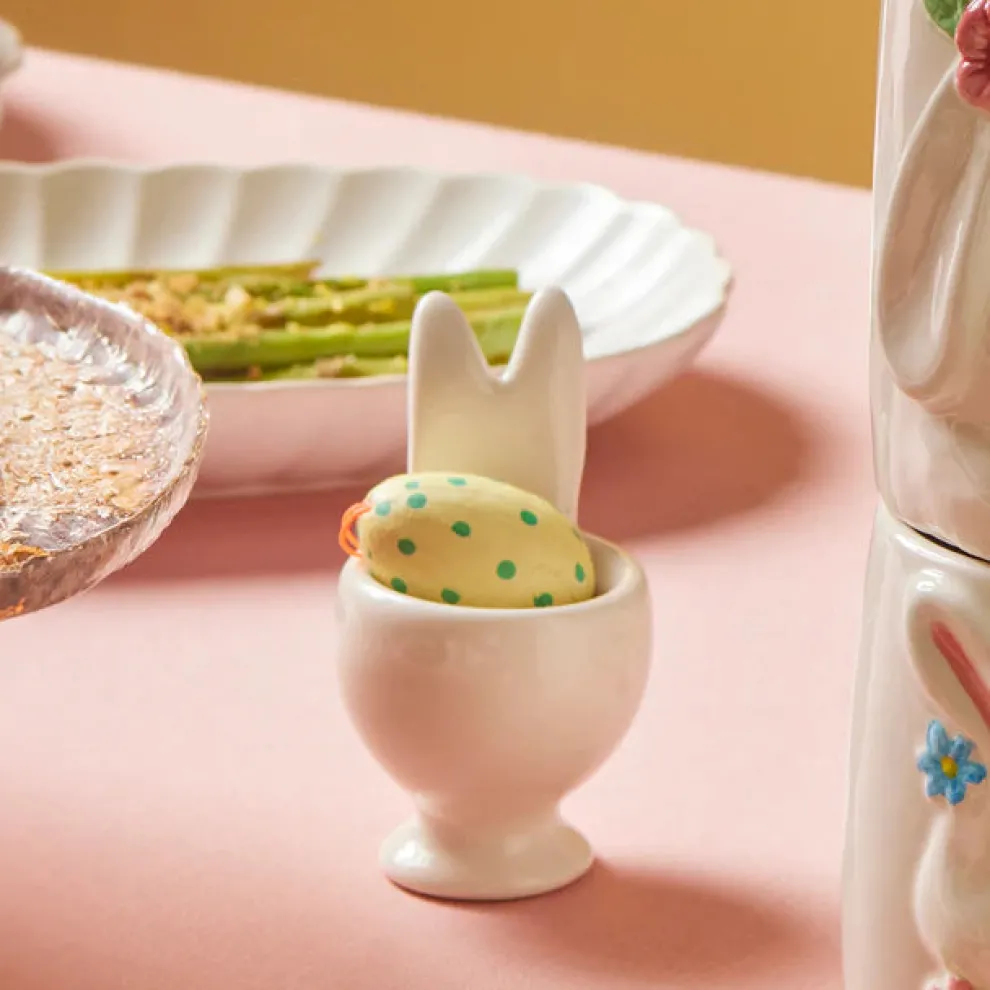 Karaca Easter 25 Bunny Egg Cup, 10.5cm, White