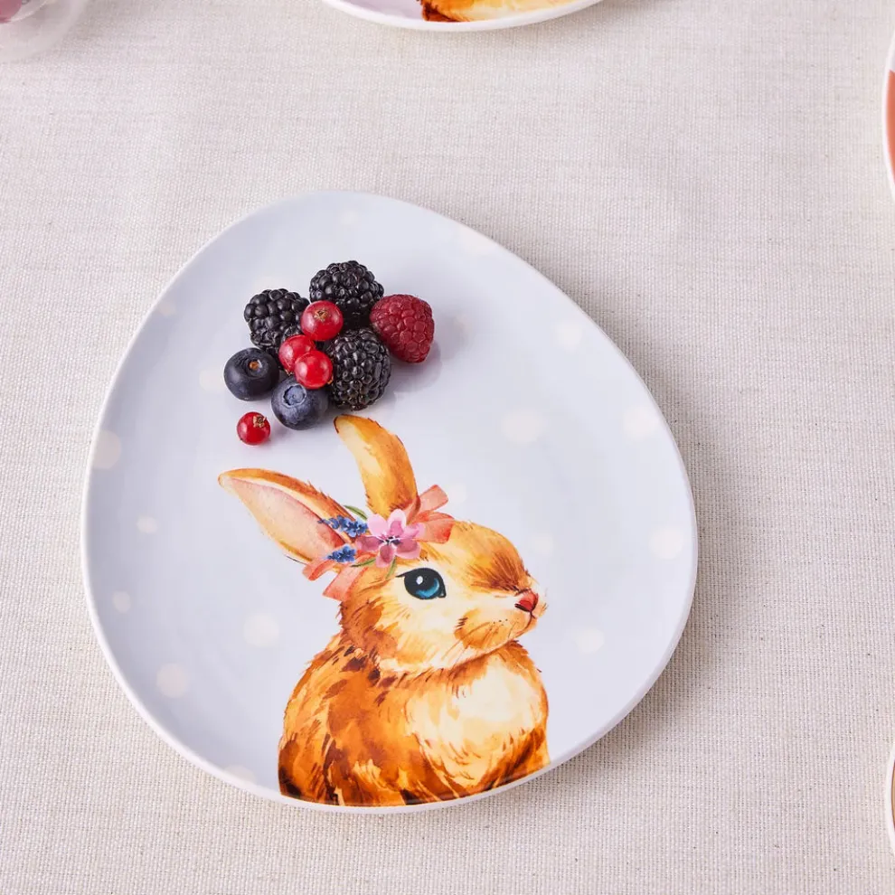 Karaca Easter 4-Piece Bone China Serveware Set for 4 People, Multi