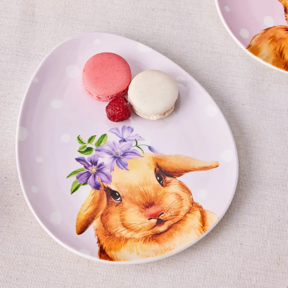 Karaca Easter 4-Piece Bone China Serveware Set for 4 People, Multi