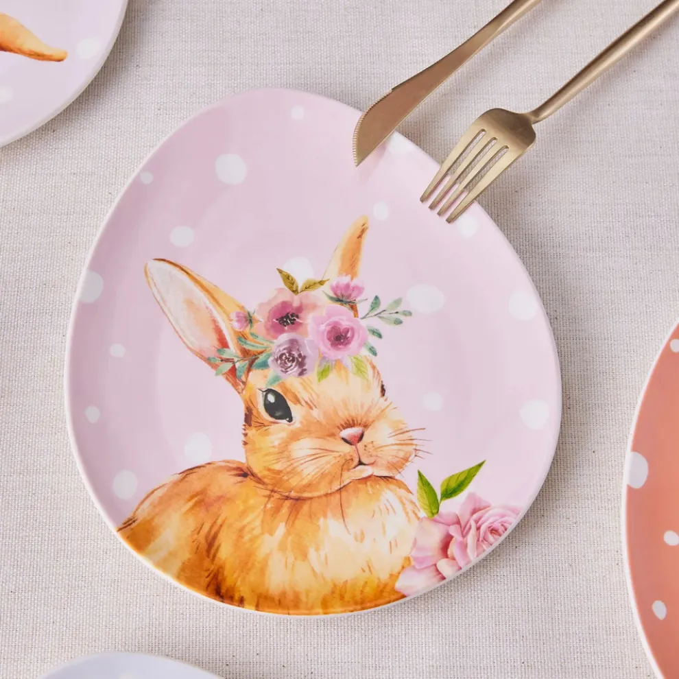 Karaca Easter 4-Piece Bone China Serveware Set for 4 People, Multi