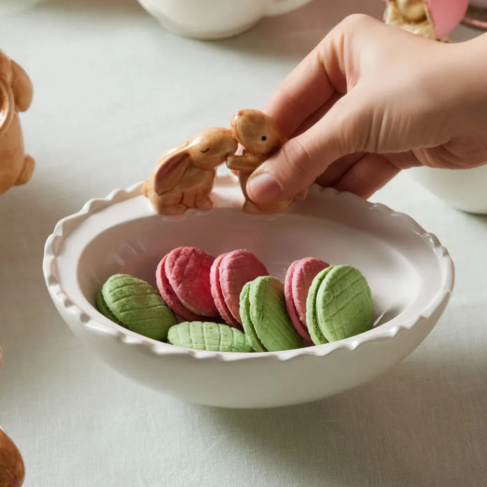 Karaca Easter Snack Bowl, 20cm, White Multi