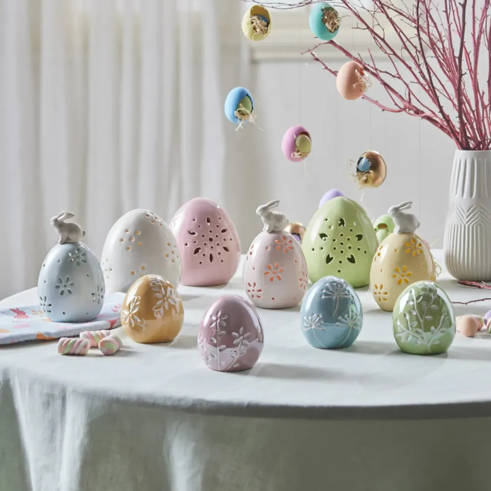 Karaca Easter Stoneware Decorative Trinket, 14cm, White