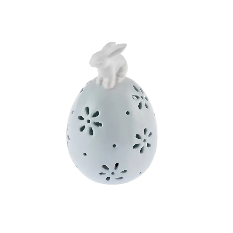 Karaca Easter Stoneware Glass Decorative Trinket, White Blue