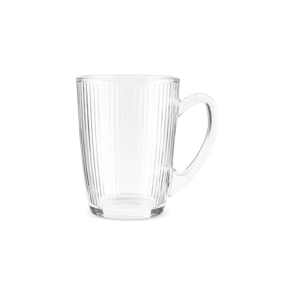 Karaca Edna 6-Piece Glass Turkish Tea Set for 6 People, 160ml, Transparent