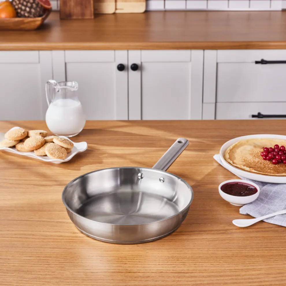 Karaca Elite Stainless Steel Induction Mini Frying Pan, 14cm, Silver