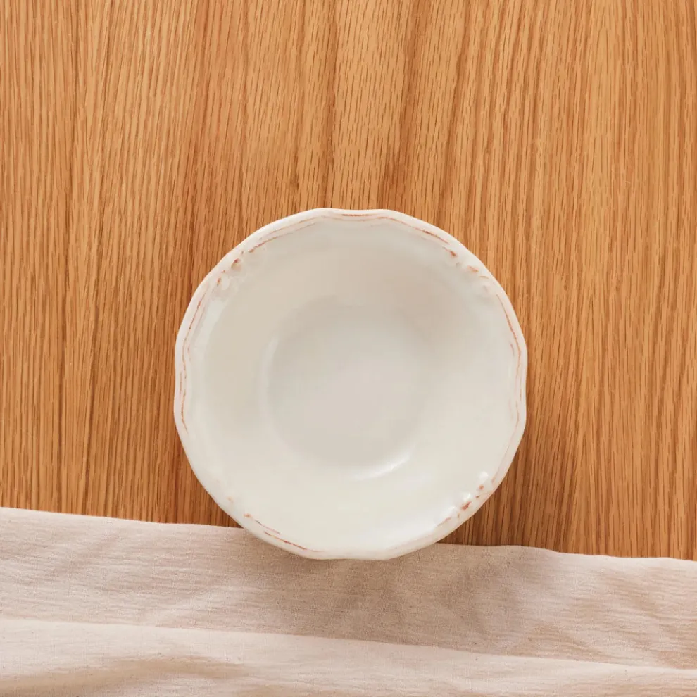 Karaca Elizabeth Ceramic Cereal/Soup Bowl, 16cm, Ecru