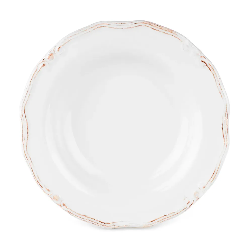 Karaca Elizabeth Ceramic Pasta Bowl, 22cm, Ecru