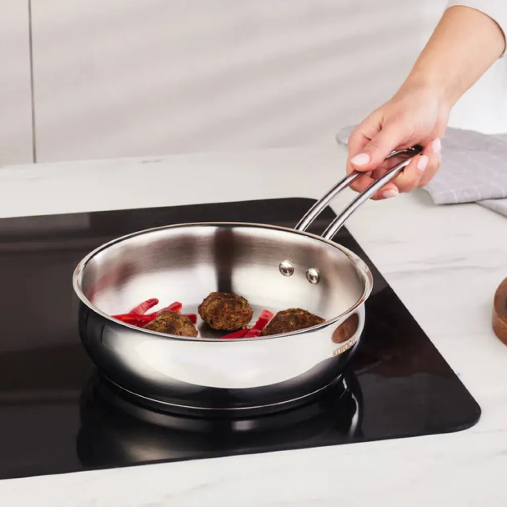 Karaca Emirgan Stainless Frying Pan, 20cm, Silver