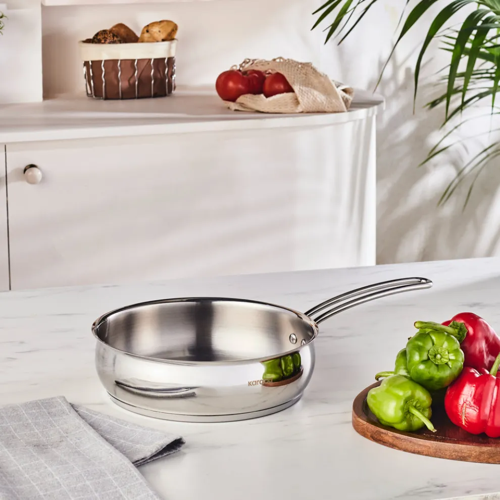 Karaca Emirgan Steel Pan, 24cm, Silver