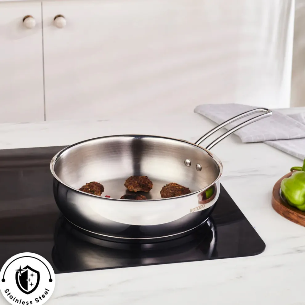 Karaca Emirgan Steel Pan, 24cm, Silver