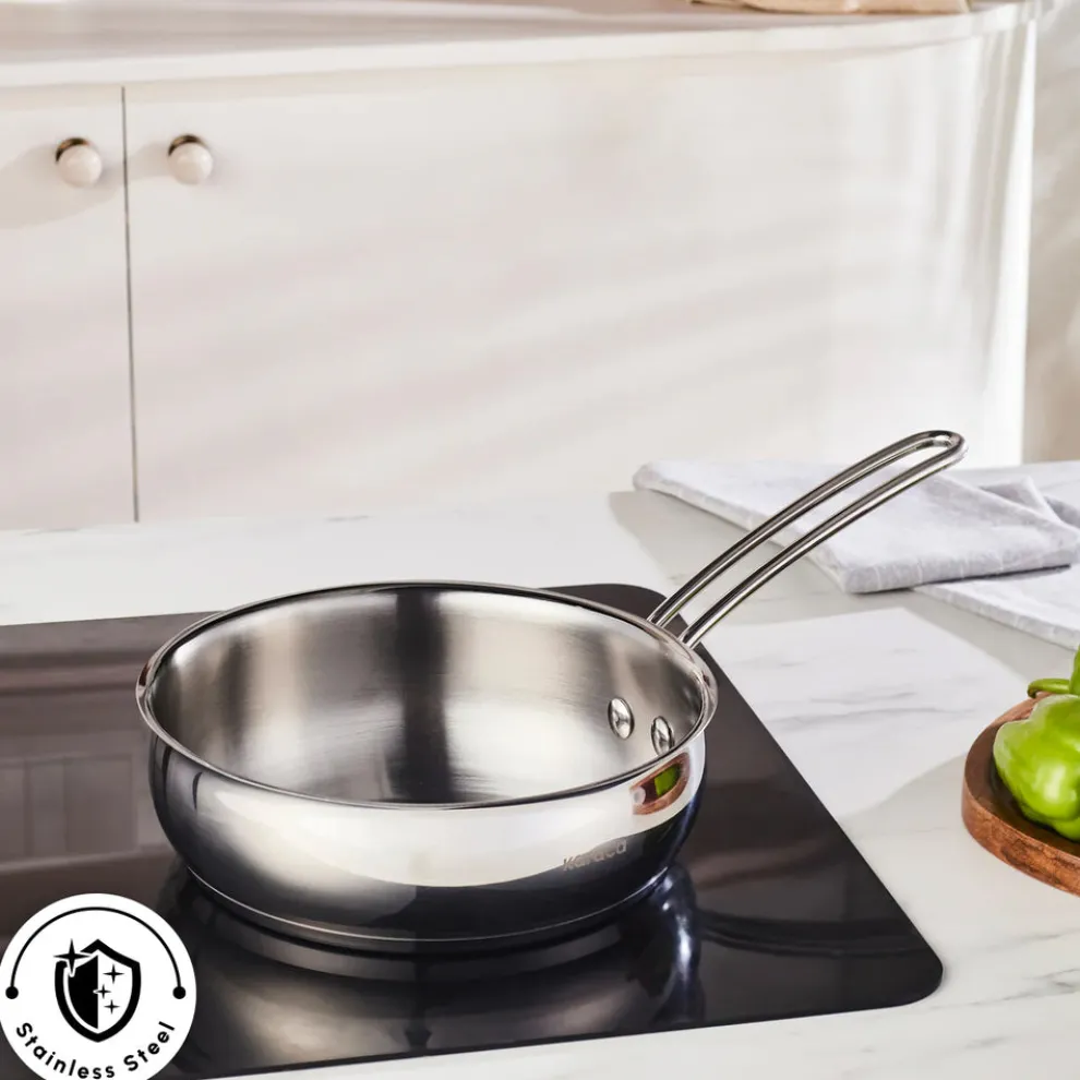 Karaca Emirgan Steel Pan, 22cm, Silver