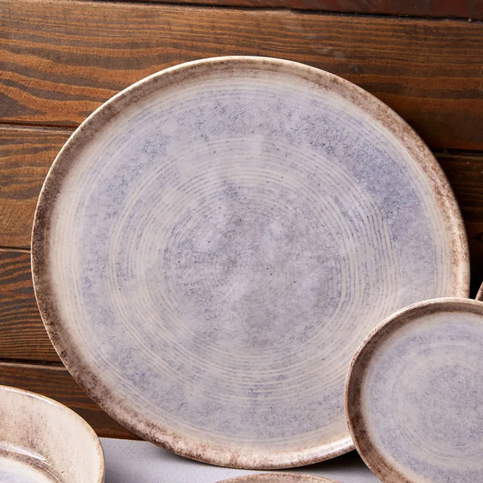 Karaca Ephesus Ceramic Side Plate, 14cm, White Multi