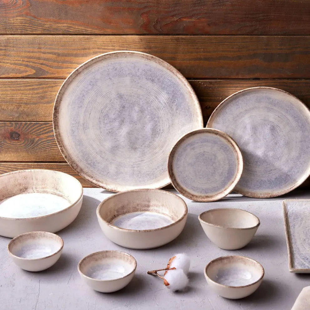 Karaca Ephesus Ceramic Side Plate, 14cm, White Multi