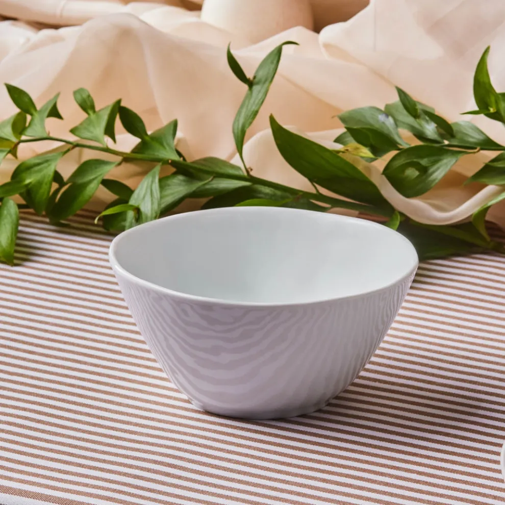 Karaca Epsilon Porcelain Cereal/Soup Bowl, 16cm, White