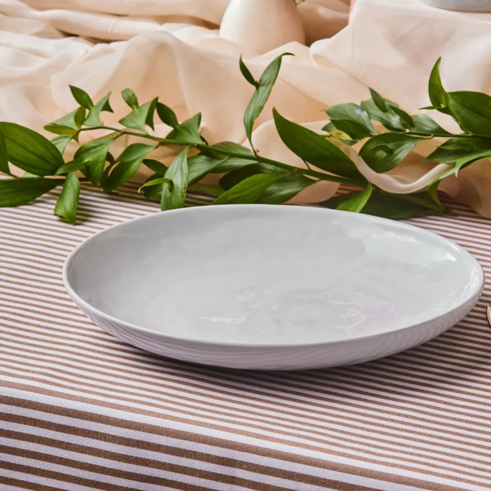 Karaca Epsilon Porcelian Serving Platter, 29cm, White