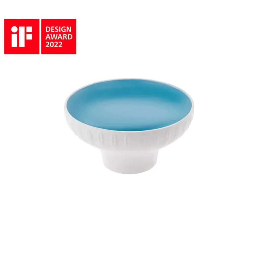 Karaca Fit Collection Stoneware CerealSoup Bowl, 20cm, Blue White