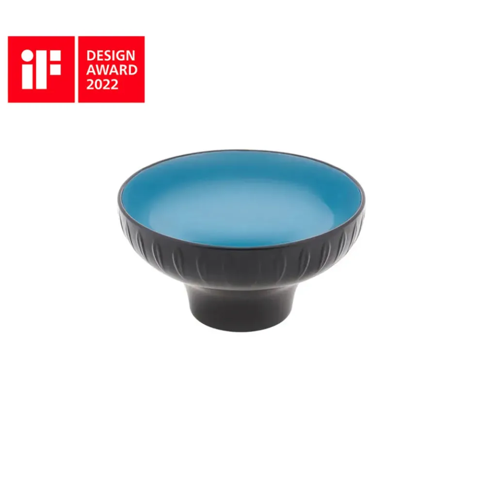 Karaca Fit Collection Stoneware CerealSoup Bowl, 20cm, Blue Black