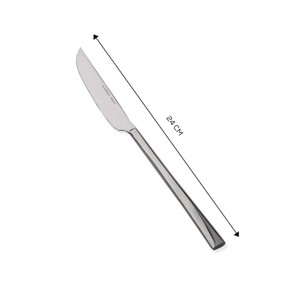 Karaca Flame Stainless Steel Table Knife, 24cm, Silver