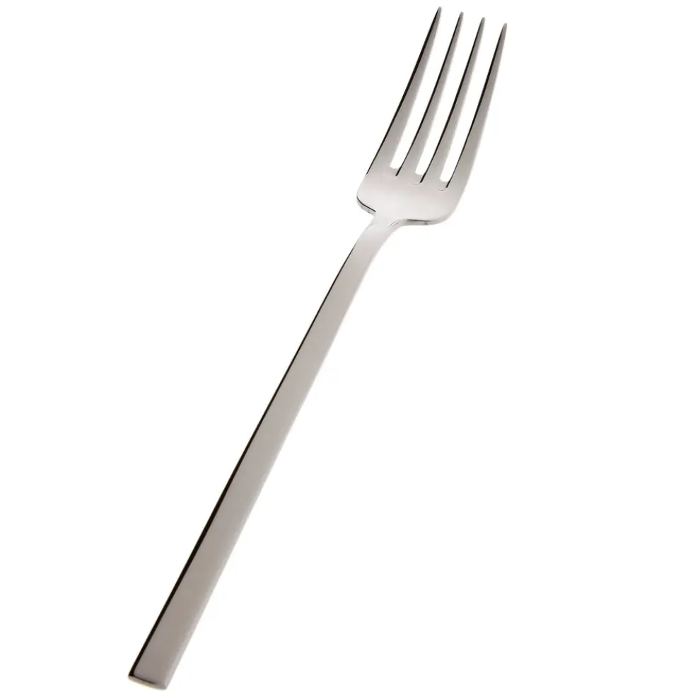 Karaca Flame Stainless Steel Dessert Fork, 18cm, Silver