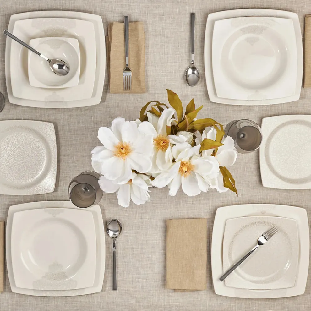 Karaca Flava 24-Piece Porcelain Dinner Set for 6 People, Multi