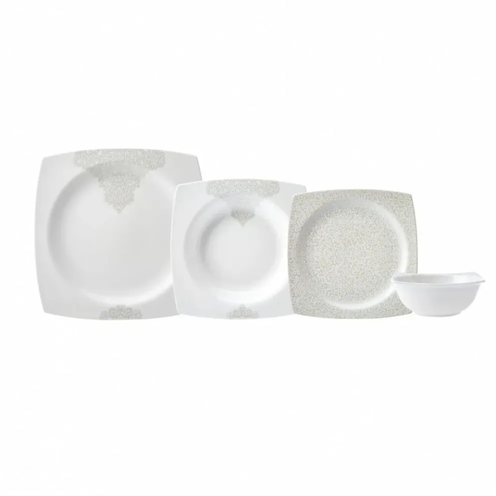 Karaca Flava 24-Piece Porcelain Dinner Set for 6 People, Multi
