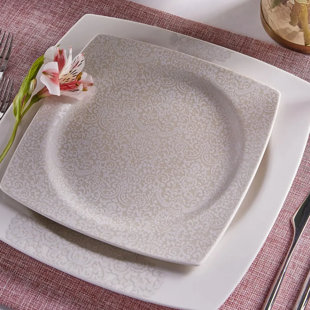 Karaca Flava 24-Piece Porcelain Dinner Set for 6 People, Multi