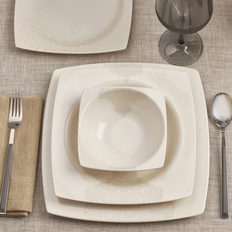 Karaca Flava 24-Piece Porcelain Dinner Set for 6 People, Multi