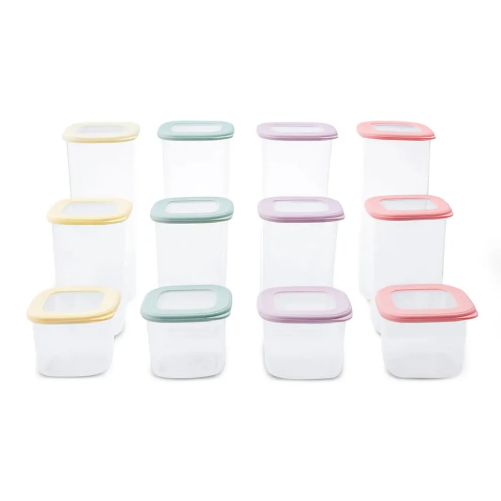 Karaca Forbs 12 Piece Storage Container, Multi