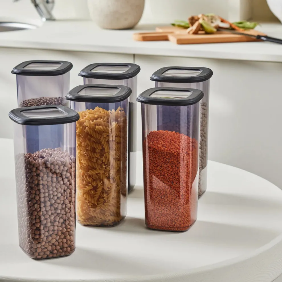 Karaca Forbs 6-Piece Storage Container, 1750ml, Anthratice