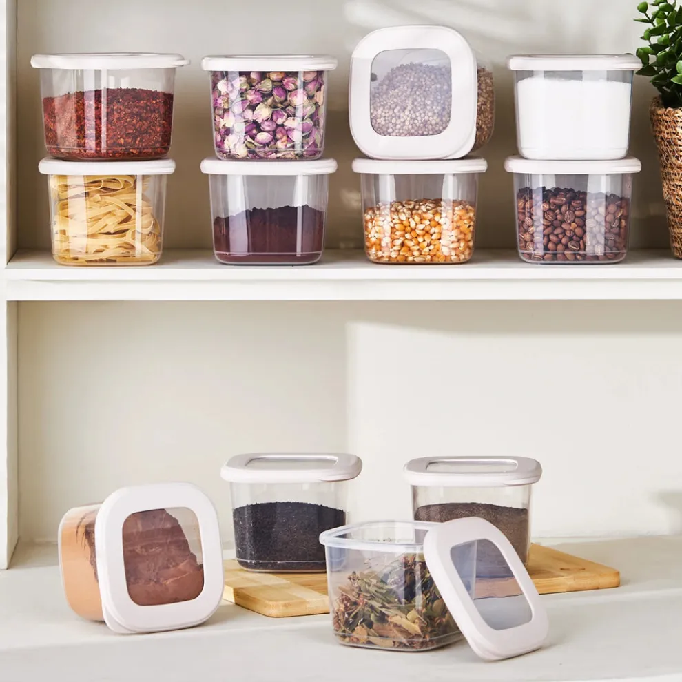 Karaca Forbs 12-Piece Storage Container, 500ml, Cream