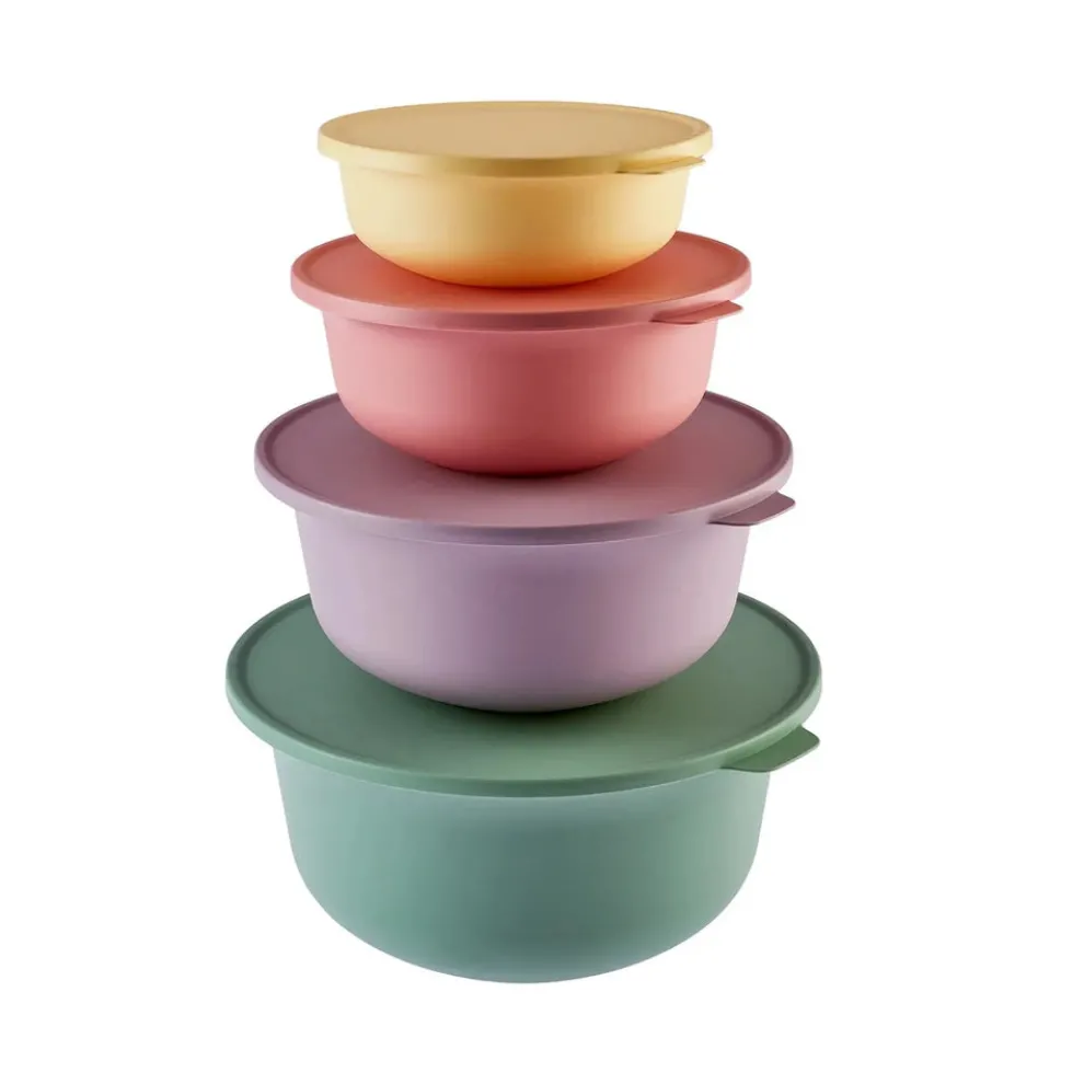 Karaca Forbs 4-Piece 2 in 1 Storage Container Set, 1L, Multi