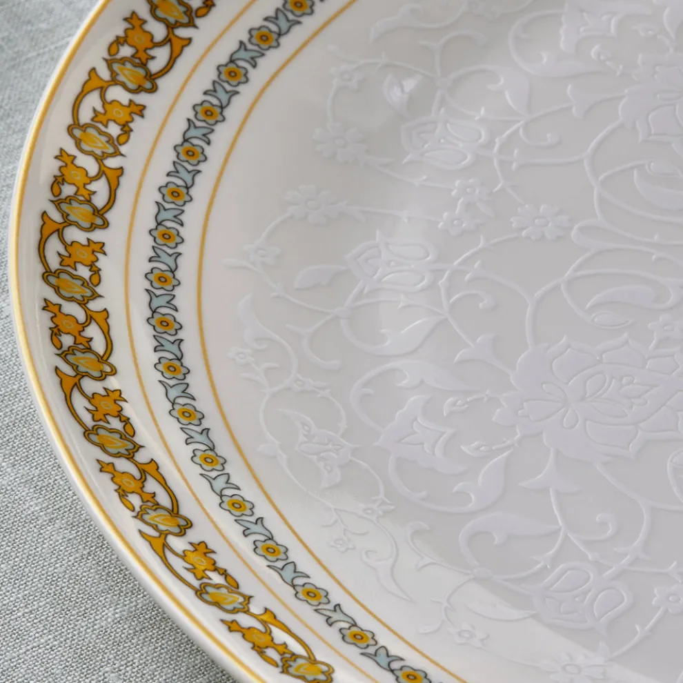 Karaca Forever Bone China Bondi 53-Piece Dinner Set for 12 People, Multi