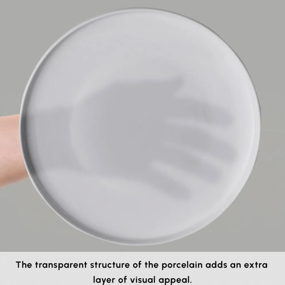 Karaca Forever Bone China Fika 22-Piece Serveware Set for 6 People, White