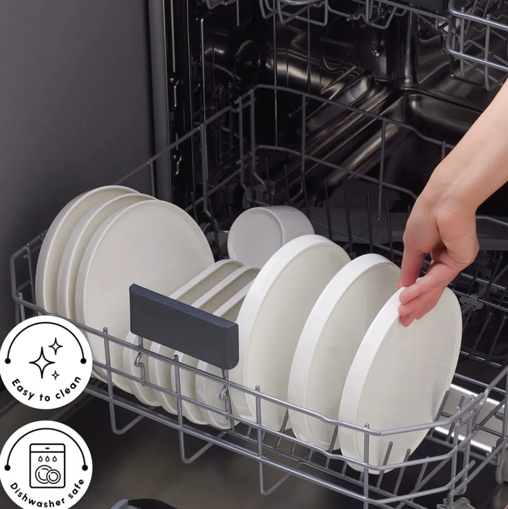 Karaca Forever Bone China Bomo 22-Piece Serveware Set for 6 People, White