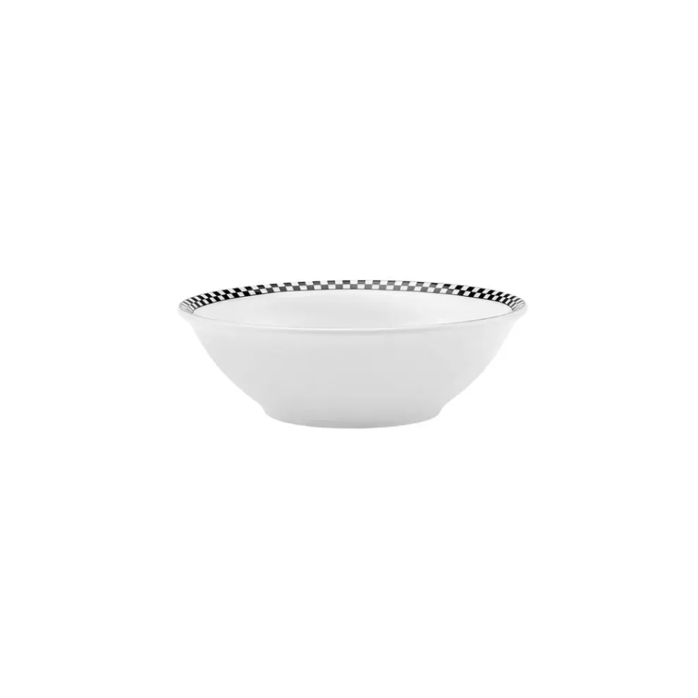 Karaca Game New Generation Bone CerealSoup Bowl, 14cm, Black White