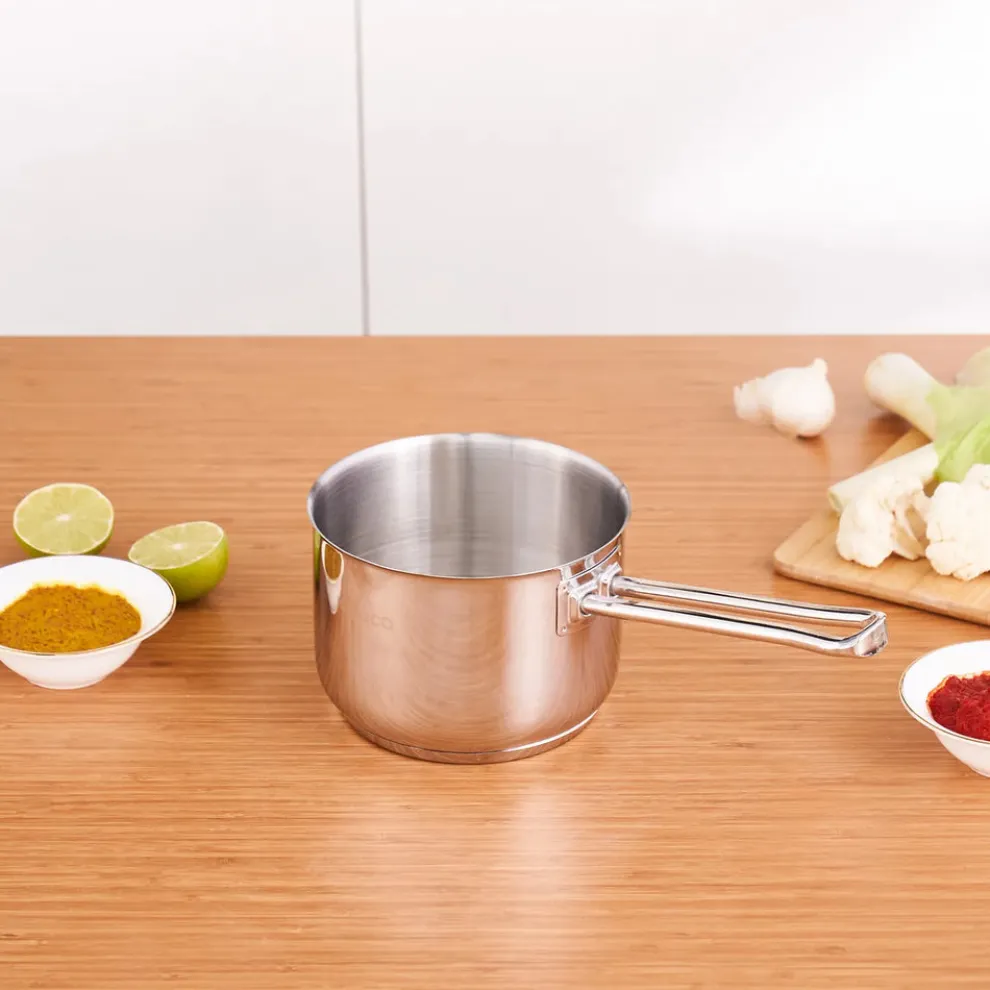 Karaca Grace Stainless Steel Induction Saucepan, 14cm, Silver