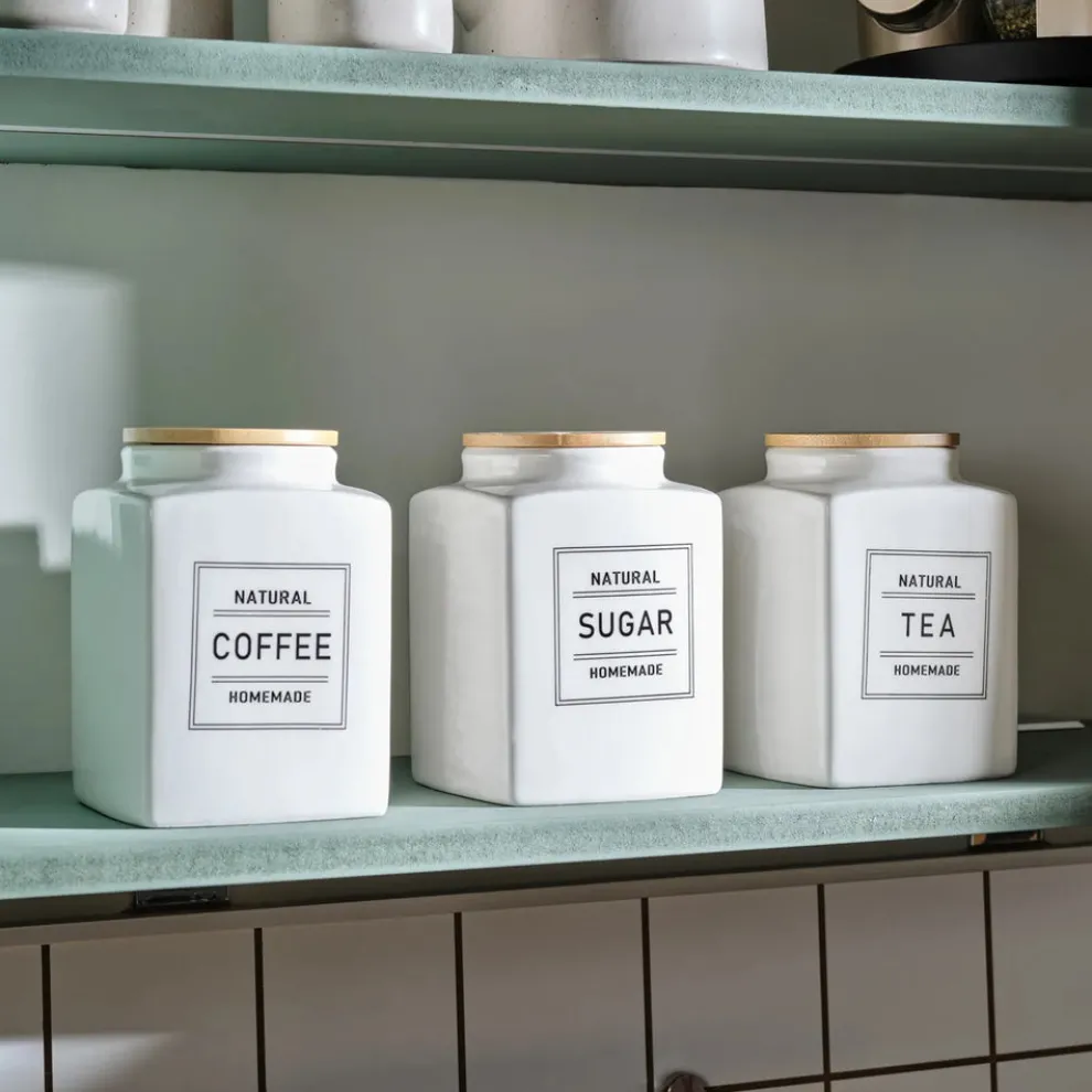 Karaca Gusso 3-Piece Porcelain Storage Container, 1.3L