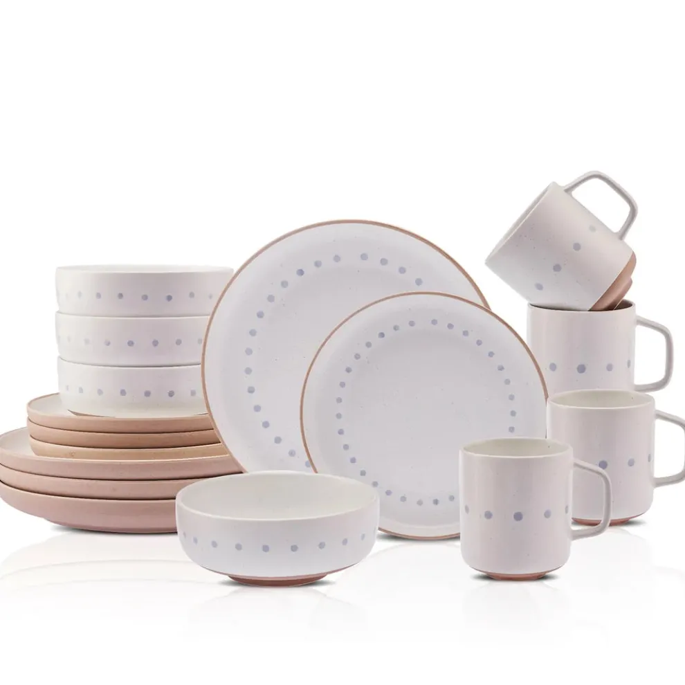 Karaca Haag 16-Piece Stoneware Dinner Set for 4 People, Multi