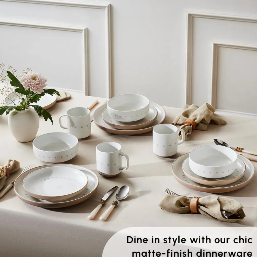 Karaca Haag 16-Piece Stoneware Dinner Set for 4 People, Multi
