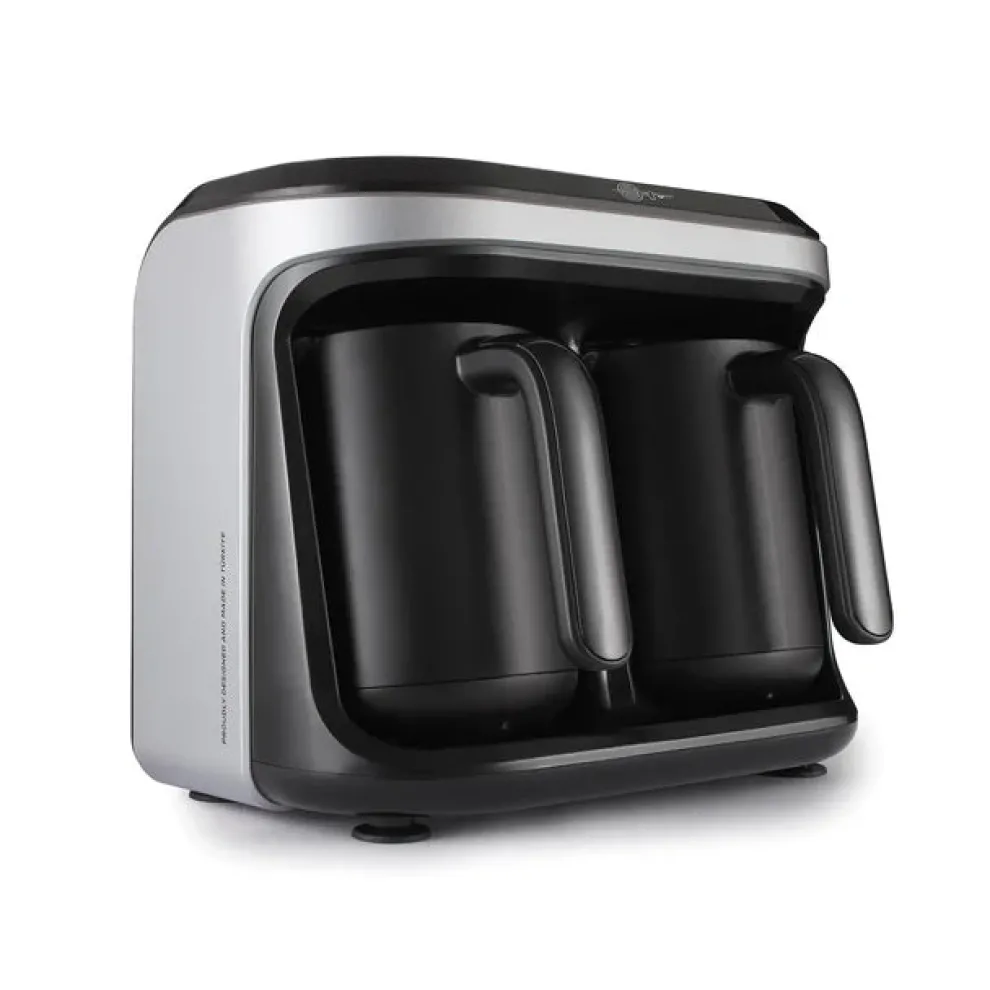 Karaca Hatır Hüps Duet Turkish Coffee Maker, 1400W, Silver