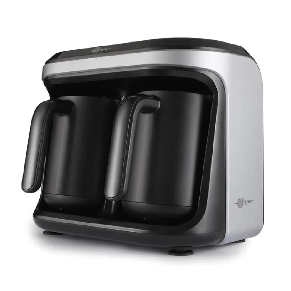 Karaca Hatır Hüps Duet Turkish Coffee Maker, 1400W, Silver