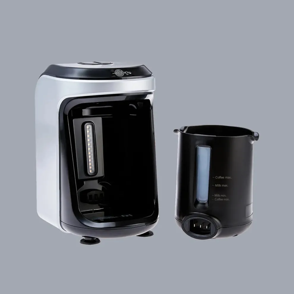 Karaca Hatır Hüps Turkish Coffee Maker and Milk Steamer, 535W, Silver