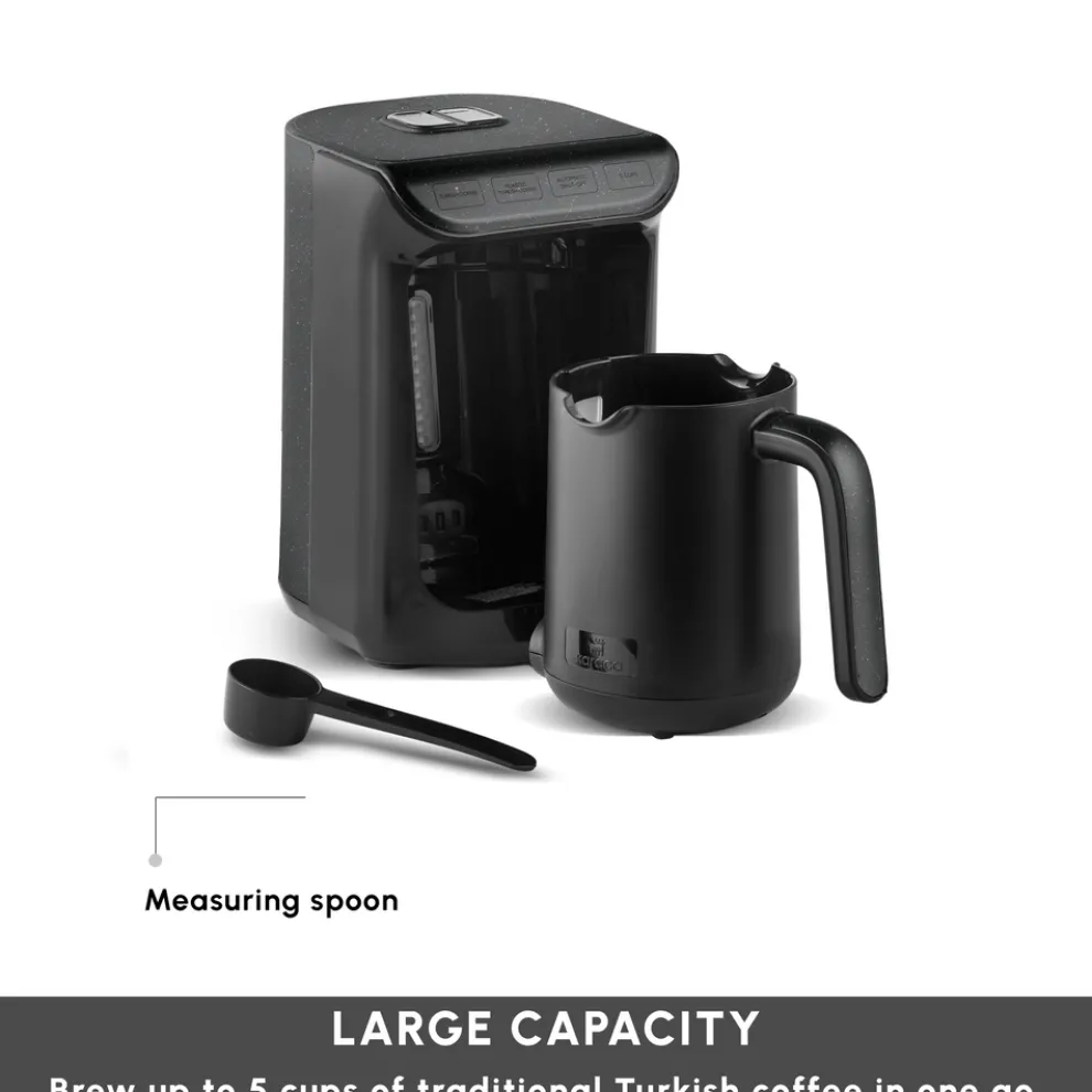 Karaca Hatır Köz Milky Turkish Coffee Maker, 535W, Shiny Black